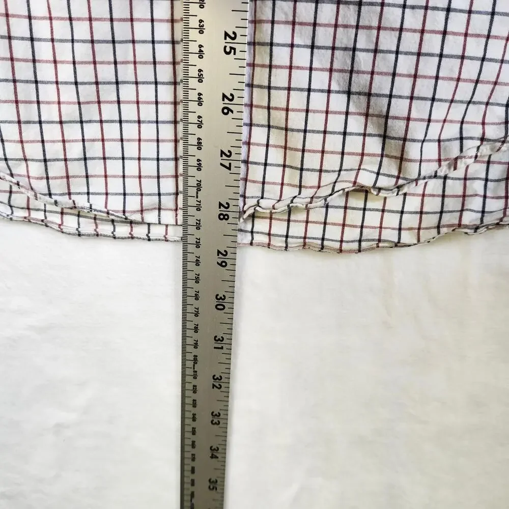 J‎ Crew Classic Flex Washed Checked Long Sleeve Button Down Shirt Size Medium